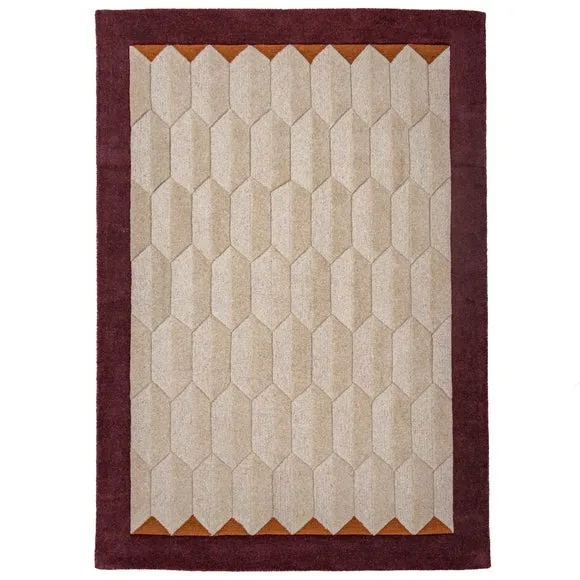 Mara Chevron Border Wool Rug 5
