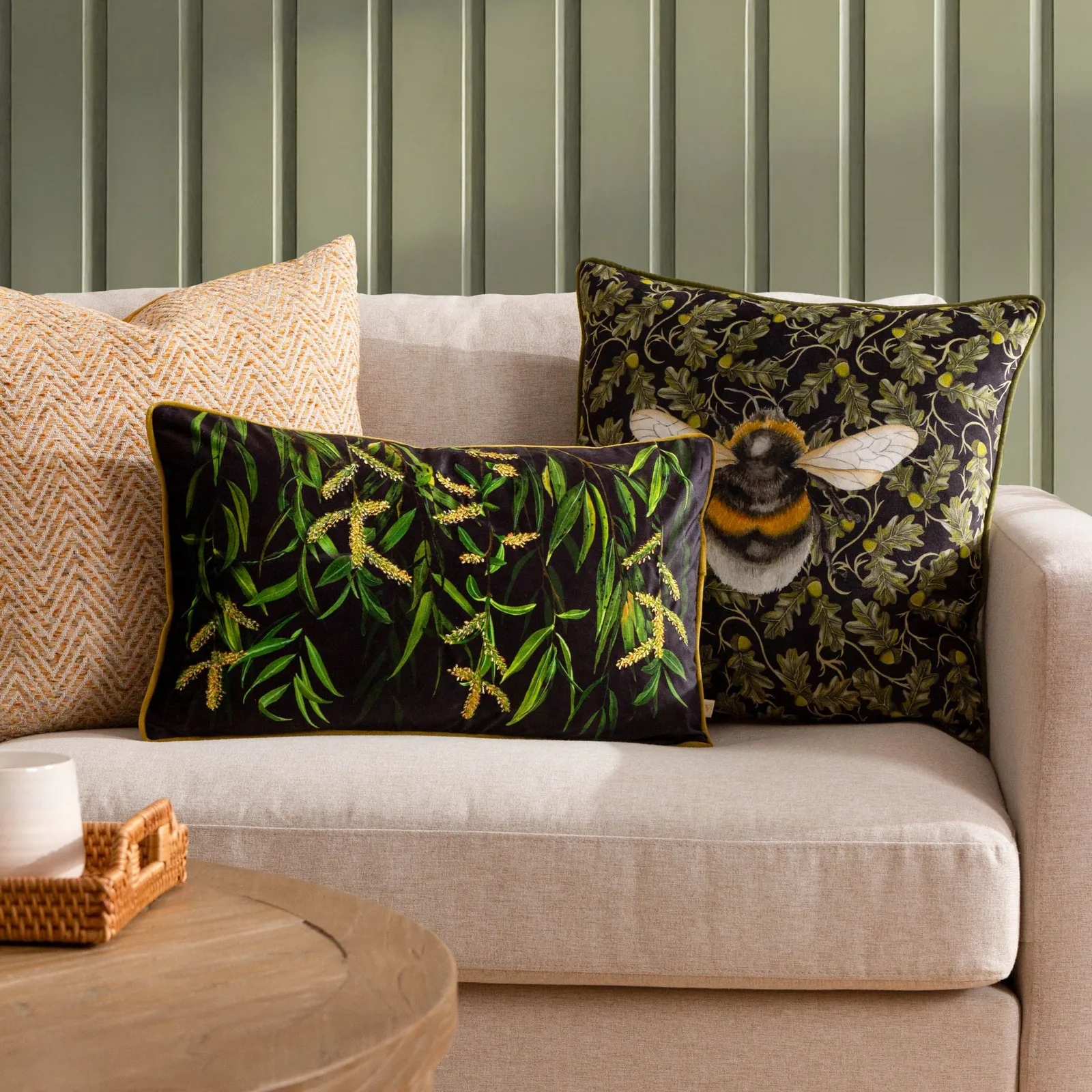 Wylder Croft Twill Woven Cushion in Yellow 6