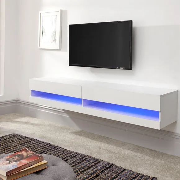 Galicia LED Extra Wide Floating Wall TV Unit for TVs up to 80" 5