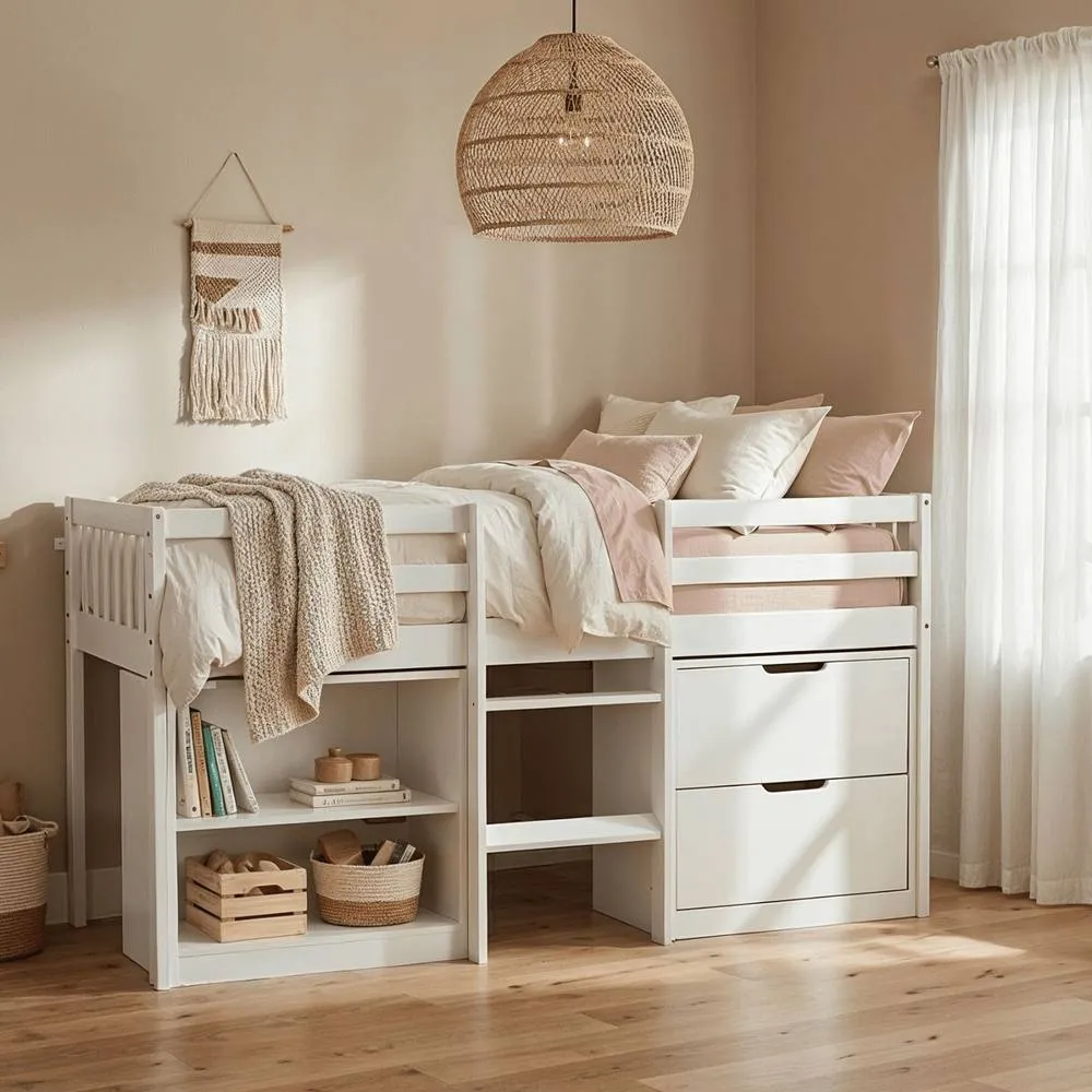 Nöa and Nani Mira Sleepstation Single Cabin Bed in White 3