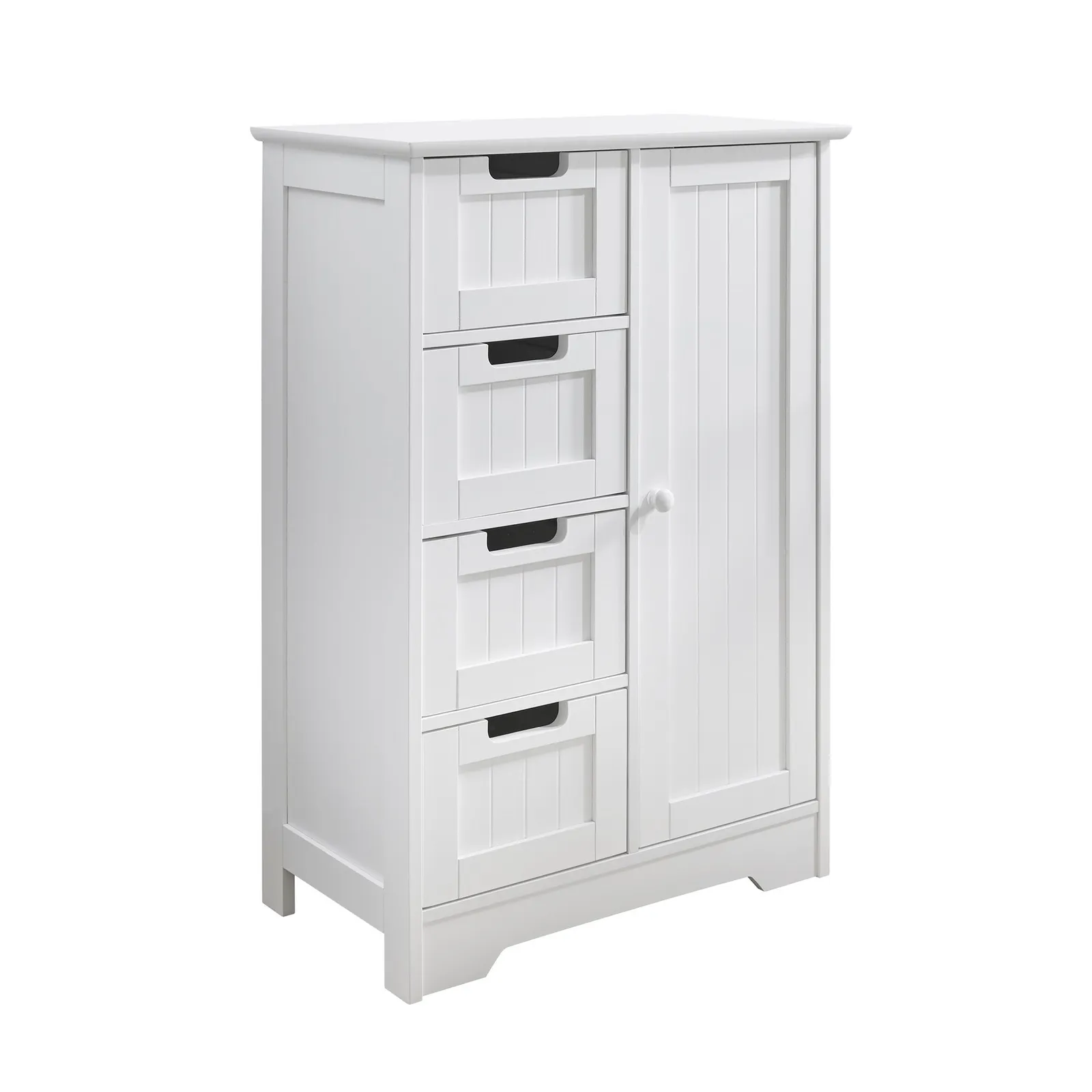 White 4 Drawer Storage Cabinet White