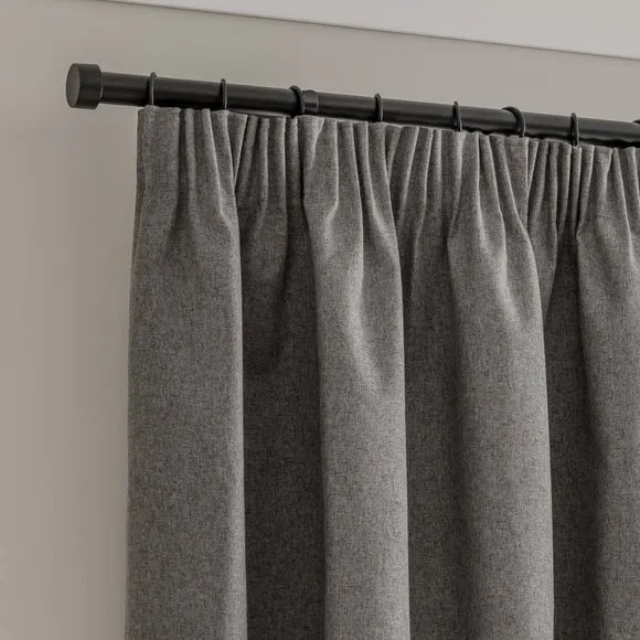 Luna Brushed Pencil Pleat Curtains (Blackout Available)