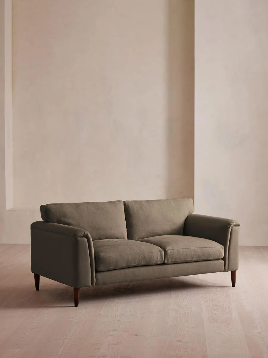 Reya Two Seater Sofa, Linen, Mushroom