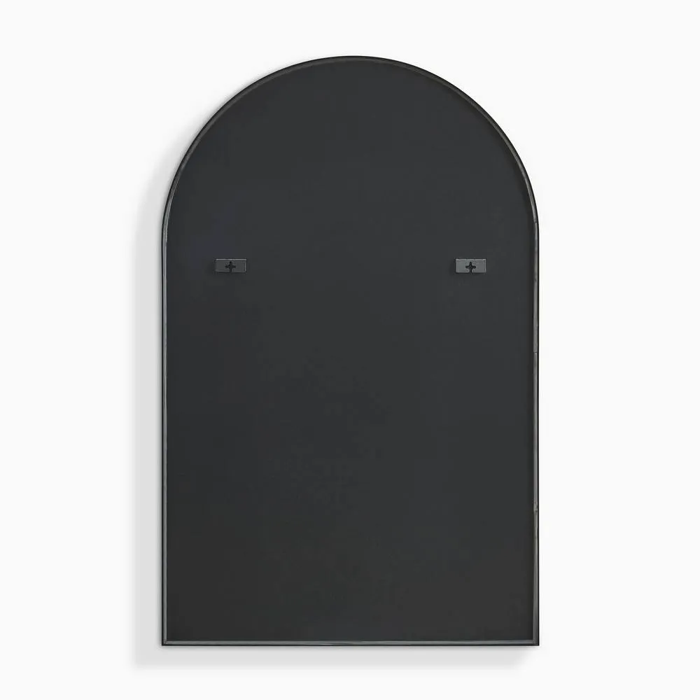 FurnitureboxUK Charlie Black Metal Large 110x70cm Ovemantle Arch Mirror 5