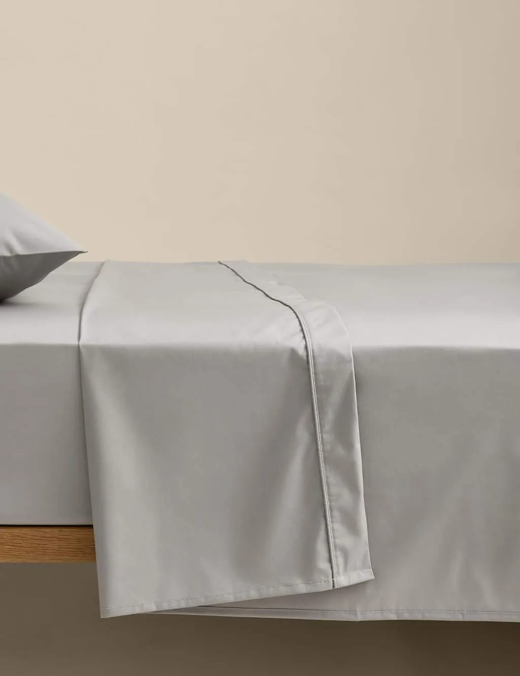 M&S Egyptian Cotton 230 Thread Count Crisp Flat Sheet Smoke
