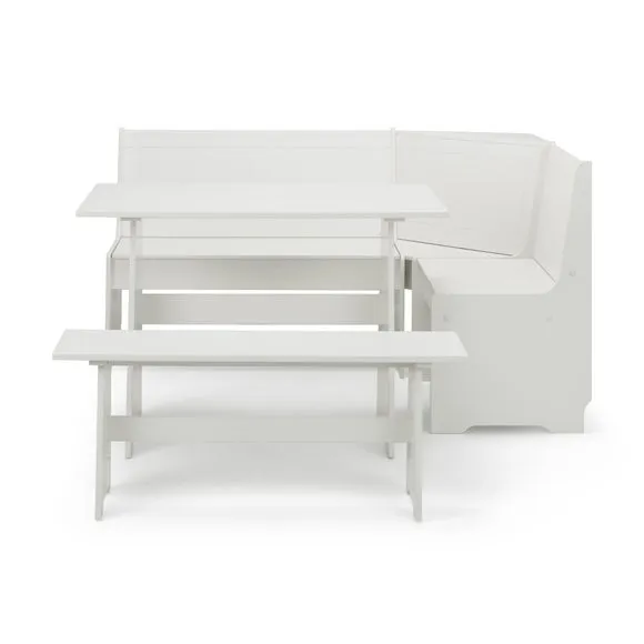 Newport 4 Seater Rectangular Corner Dining Table with Bench 5