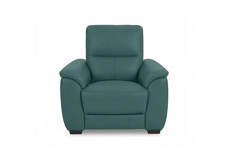Saffron Leather Chair - BV Lake Green