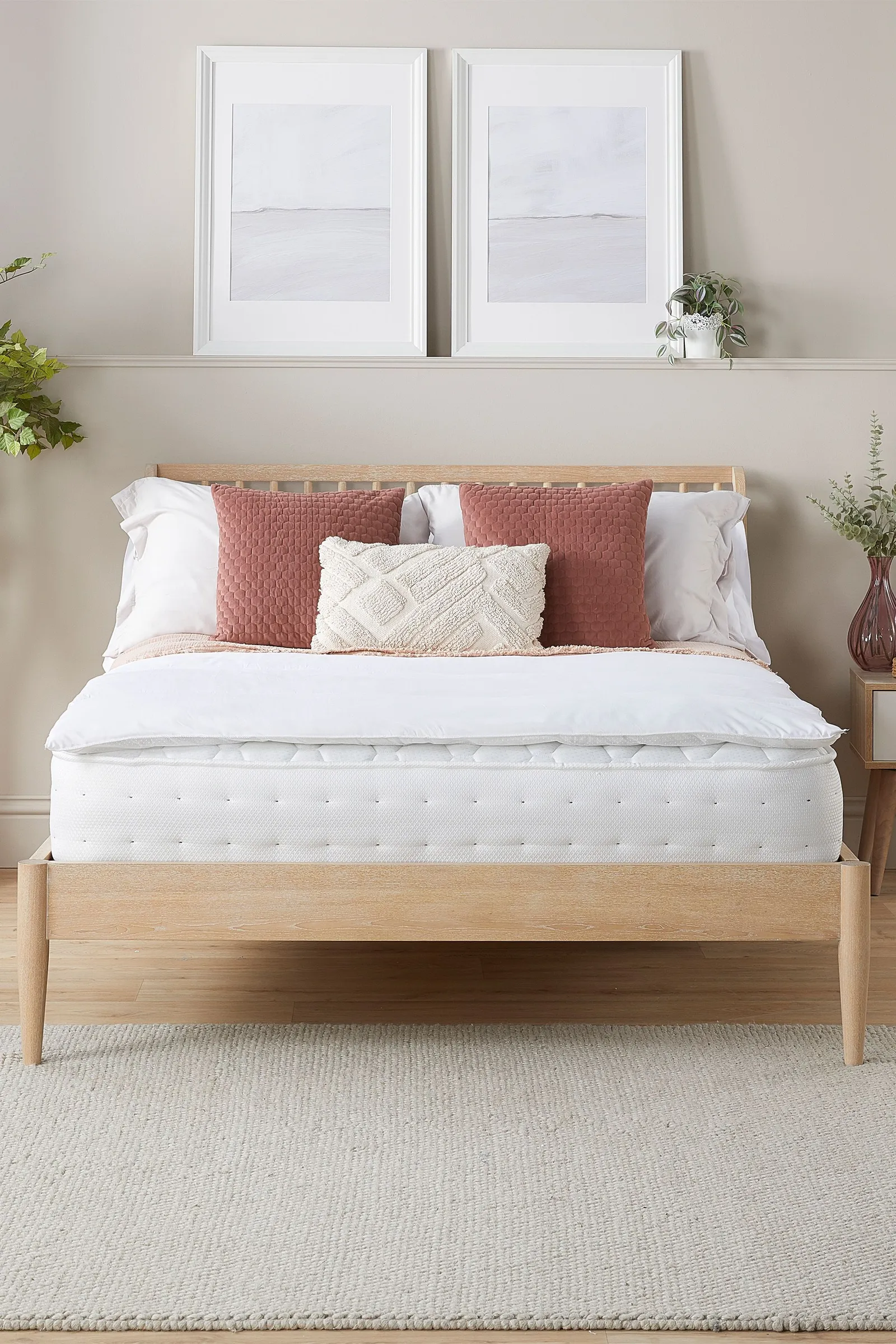 Slumberdown Sleep Soundly Rebound Mattress Topper in White