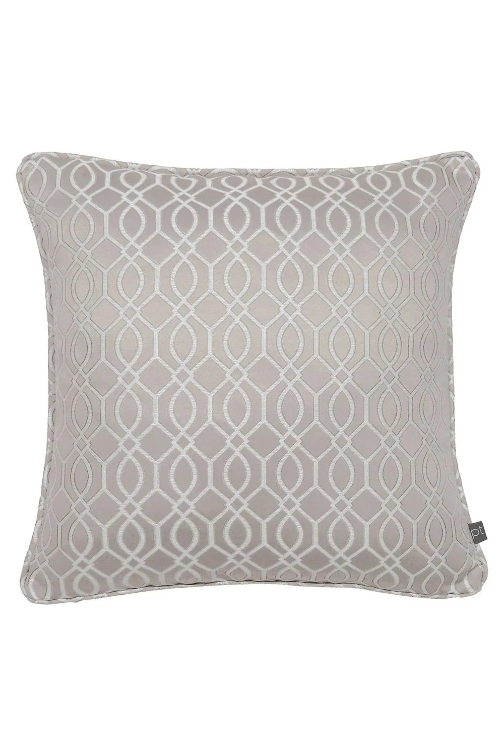 Prestigious Textiles Skyscraper Jacquard Piped Cushion in Stone
