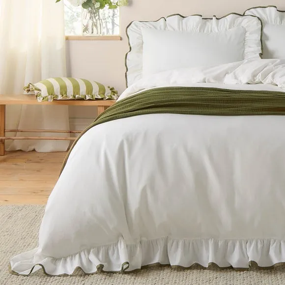 Wylder Nature Blousey 100% Cotton Sateen Duvet Cover & Pillowcase Set 3