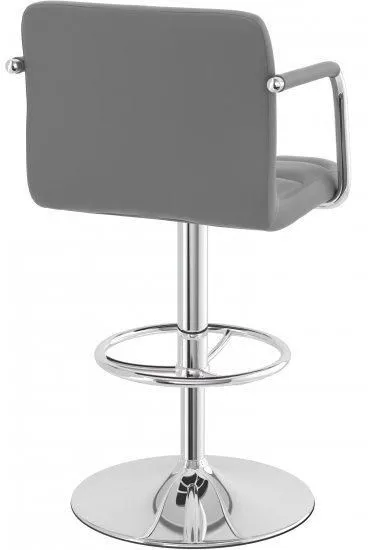 netfurniture Prime Adjustable Bar Stool Brown Arm Rests in Grey 2