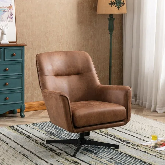 Image Furnishings Felicia Faux Leather Swivel Chair 2
