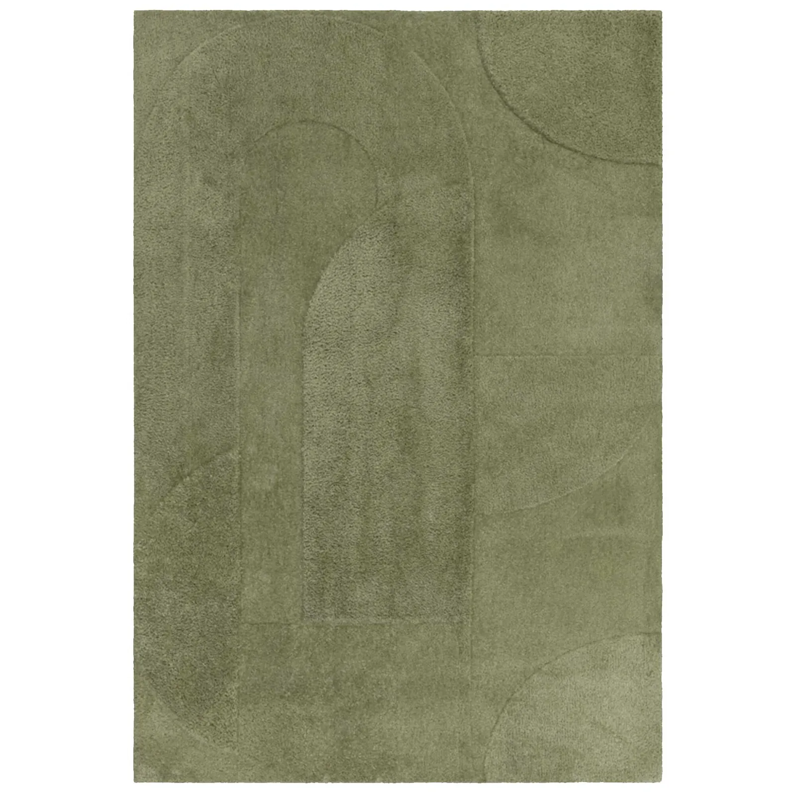 Illusion 160X230Cm Green Rug, Square Polyester | Barker & Stonehouse