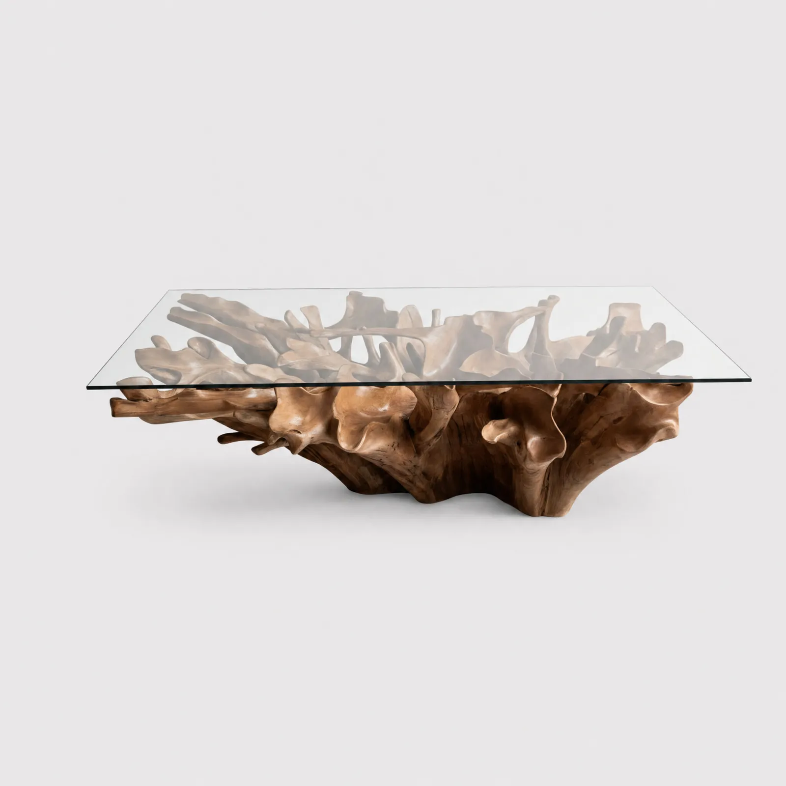 Wistman Coffee Table Square Carved, Teak Wood | Barker & Stonehouse