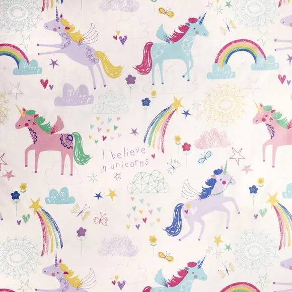 Rainbow Unicorn Multicoloured Duvet Cover & Pillowcase Set 4