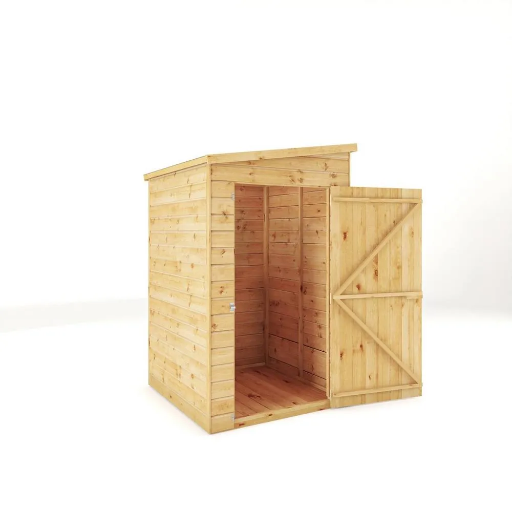 Mercia 4x4 Feet Modular Shiplap Pent - Windowless - L134 x W127.9 x H203.3 cm in Light Brown 2