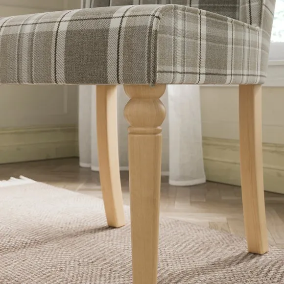 Charnwood Set of 2 Checked Dining Chairs 5