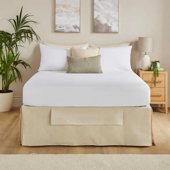 Double Bed Valance with Storage Pockets 2