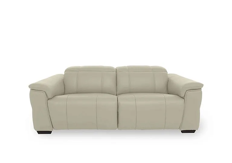 Inca NC Leather 3 Seater Power Recliner Sofa with Power Headrests - Bone China - Sofas and Armchairs - In Time for Christmas