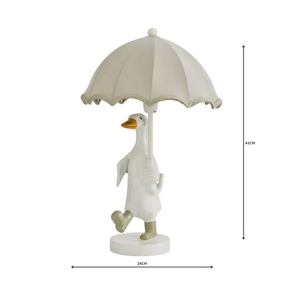Darcy Resin Duck White Table Lamp 5