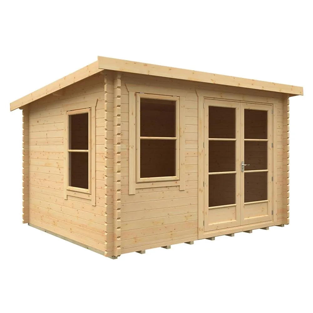 Buttercup Farm 12x10 The Belton 44mm Cabin - L355 x W295 x H232.8 cm in Natural