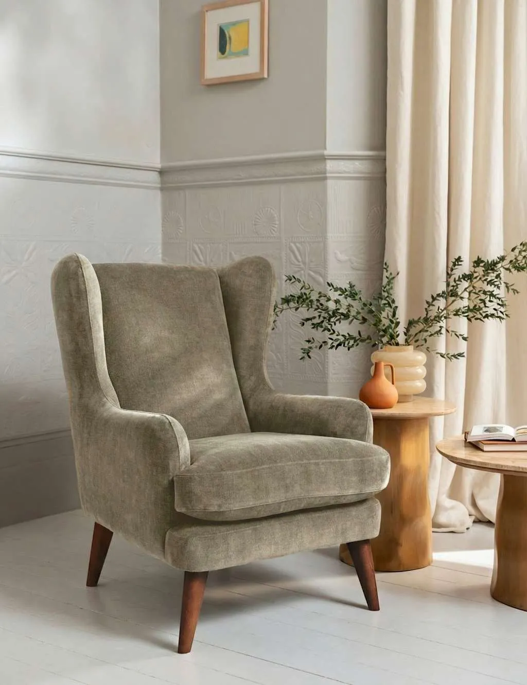 BARKER AND STONEHOUSE Sven Chenille Armchair Sage