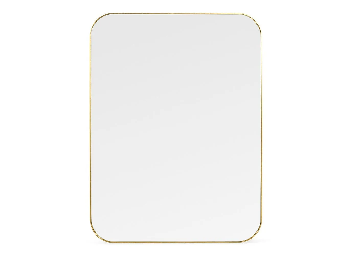 Heal's Fine Edge Mirror Rectangle Curved Gold 100x75cm