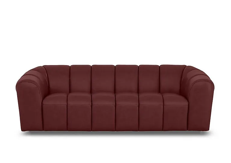 Rhianna 3 Seater Leather Sofa - Montana Ruby