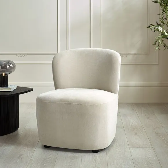 Lunetta Chenille Armless Accent Chair 1