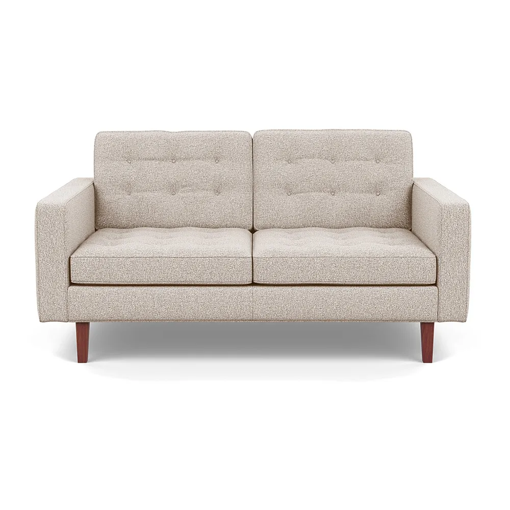 Heal's Hepburn 2 Seater Loop Boucle Taupe Walnut 1