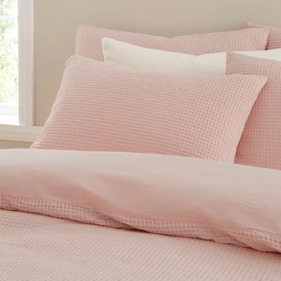 Ashton Cotton Waffle 100% Cotton Standard Pillowcase Pair 1