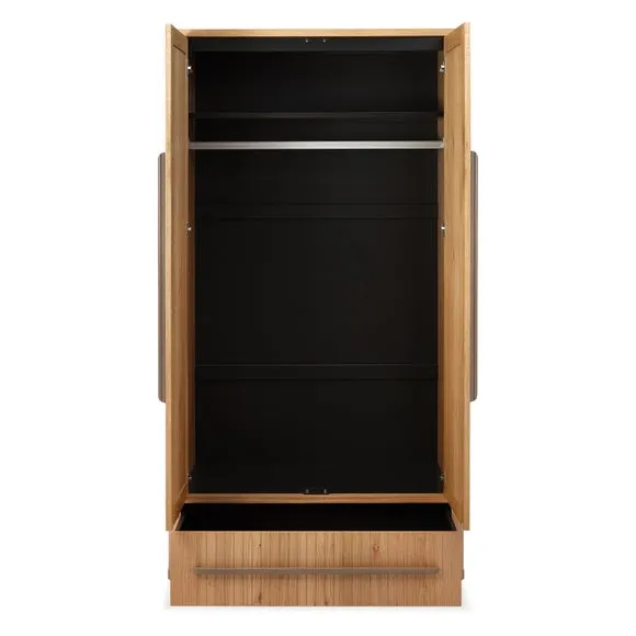 Bentley Designs Vega Knotty Oak Double Wardrobe 3