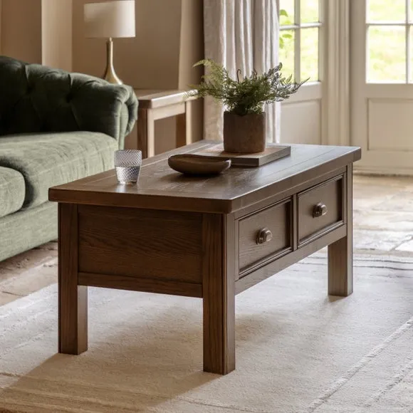 Cedar & Sage Harrison 2 Drawer Coffee Table