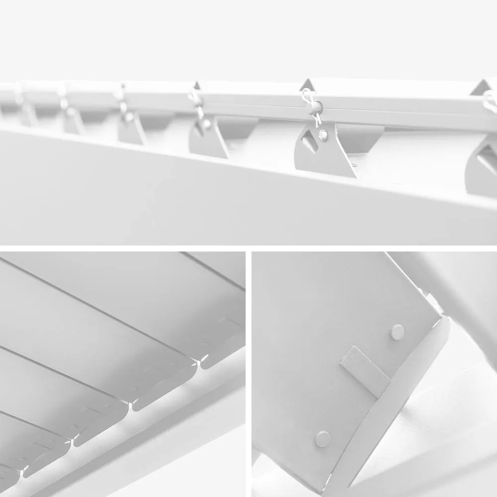 sweeek Louvered Pergola Aluminium 6x3m in White 4