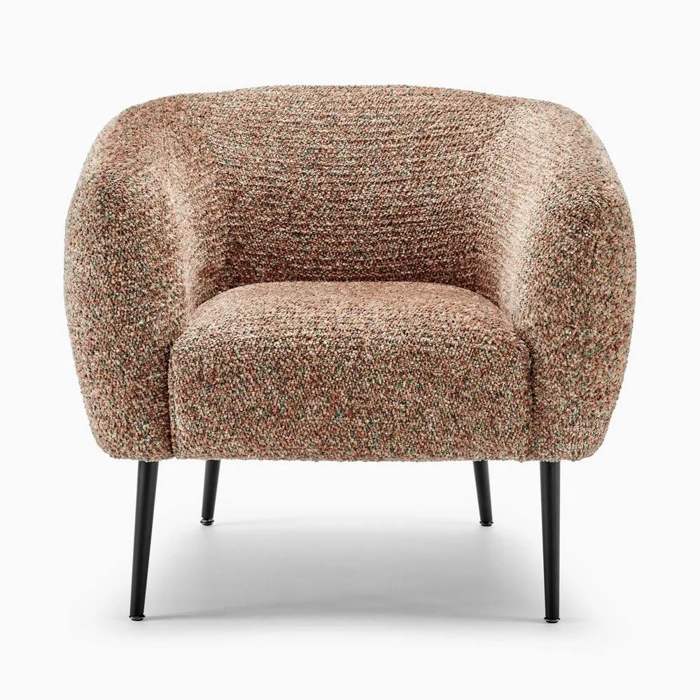 FurnitureboxUK Veda Fabric Accent Tub Chair in Orange 5