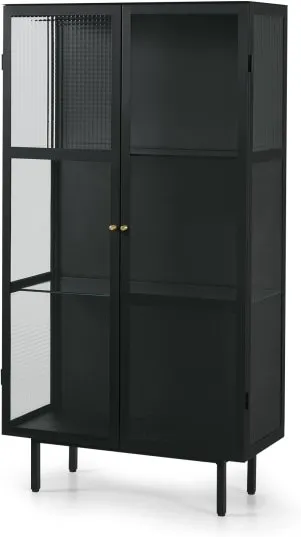 Marden Cabinet, Charcoal Grey and Glass