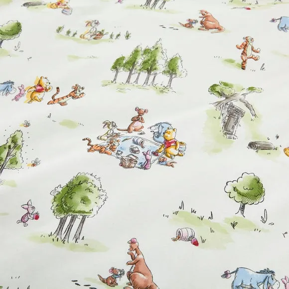 Disney Winnie the Pooh Watercolour Cotton Duvet Cover and Pillowcase Set 4