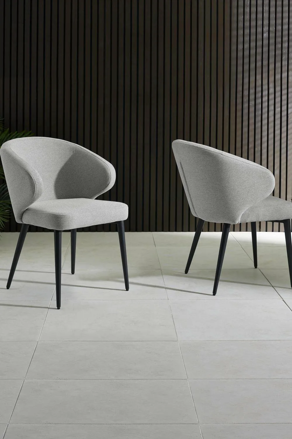 Julian Bowen Marcus Upholstered Dining Chair (Set of 2) in Light Grey 1