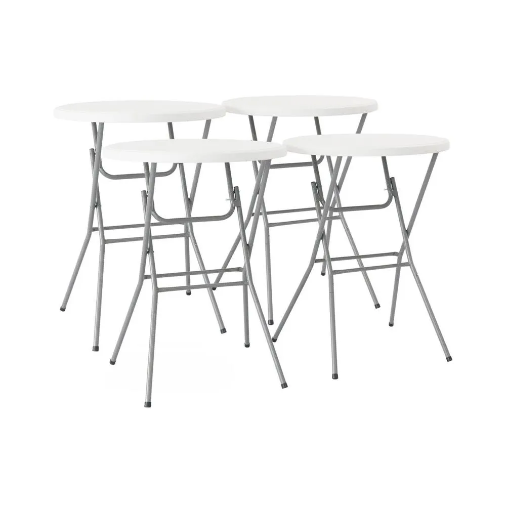 sweeek High reception high table, steel folding table (set of 4) in White 1