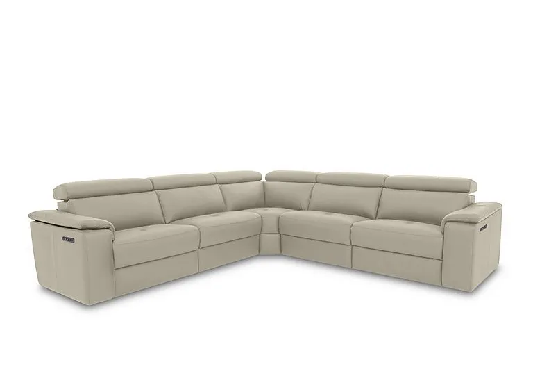 Canto Large Leather Power Recliner Corner Sofa with Power Headrests and Power Lumbar