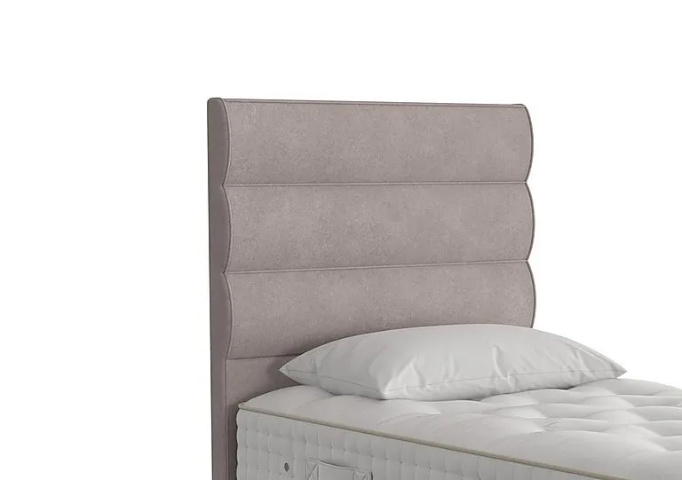 Triton Floor Standing Headboard - Single - Faux Suede Dove