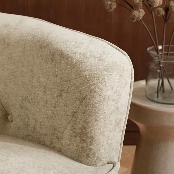 Cindi Button Back Luxe Chenille Tub Chair 4