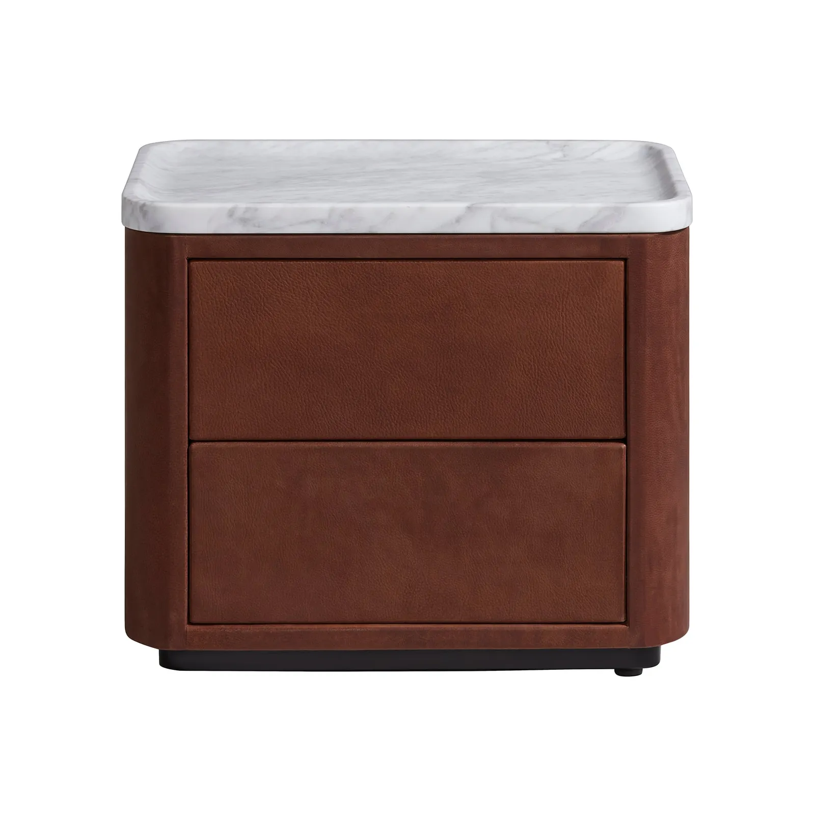 Timothy Oulton Shabby Bed Side Table, Brown Marble | Barker & Stonehouse 2