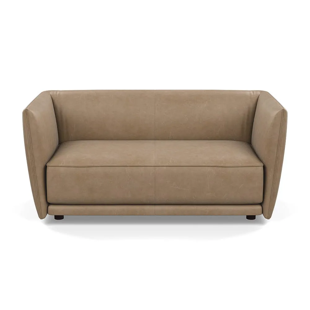 Heal's Valley 2 Seater Sofa Hertiage Camel Walnut Stain Feet 1
