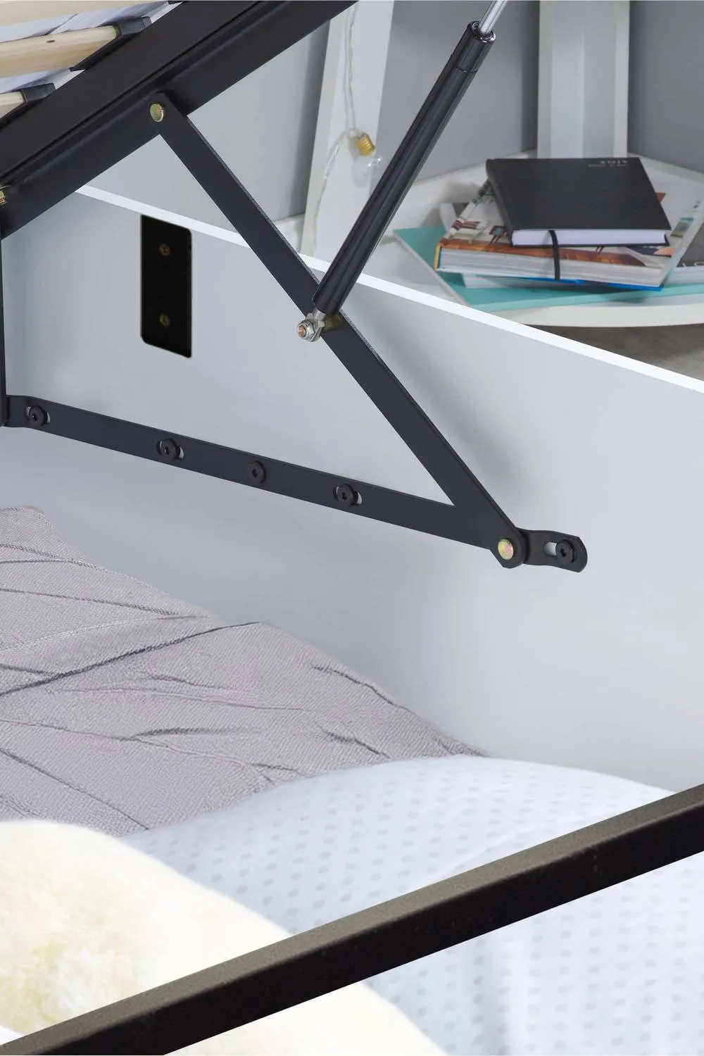 Birlea Phoenix Ottoman Storage Bed Frame in White 4