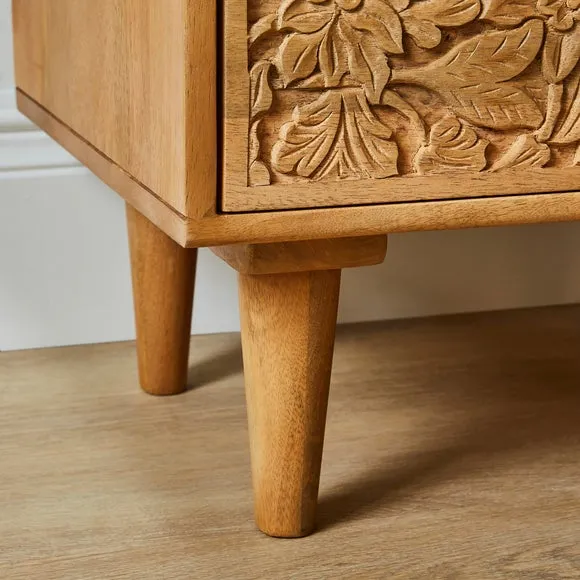 Jules Hand Carved Bedside Table 5
