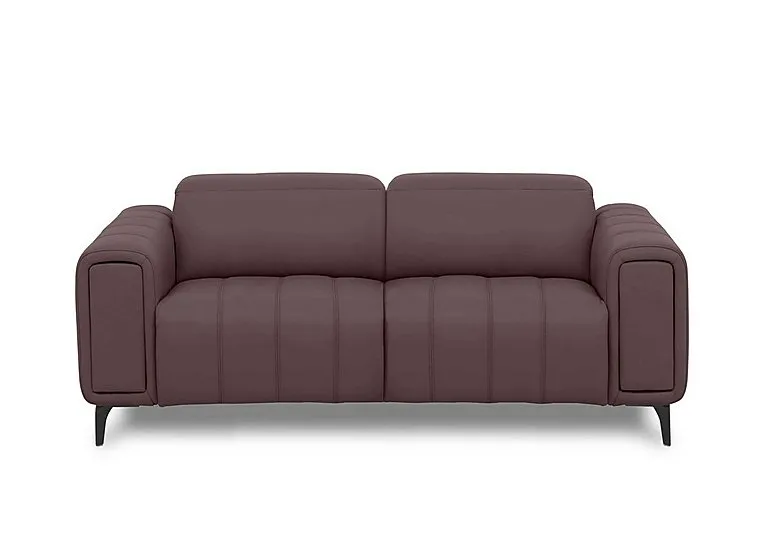 Elphaba Leather 3 Seater Sofa with Storage Arms