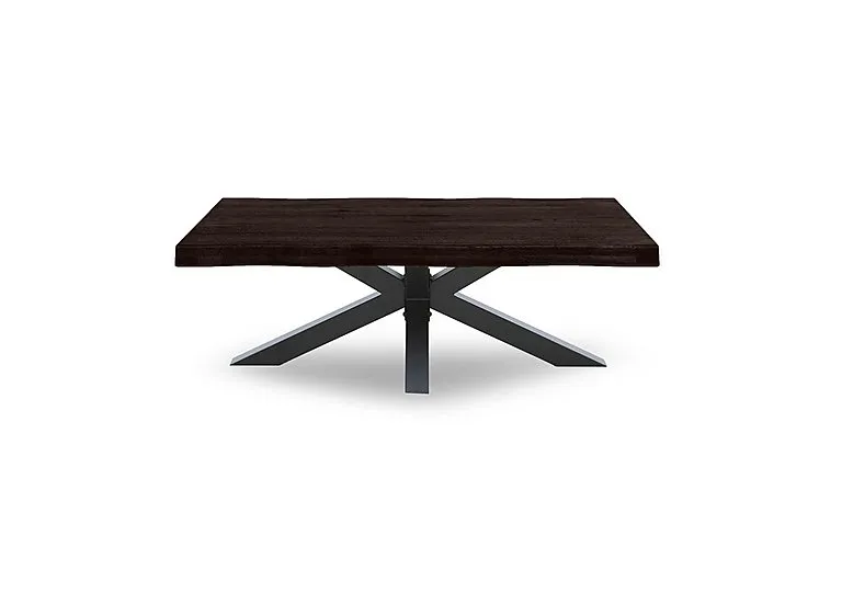Njord Raw Edge Coffee Table with Metal Star Base - Smoked - Living Room Furniture
