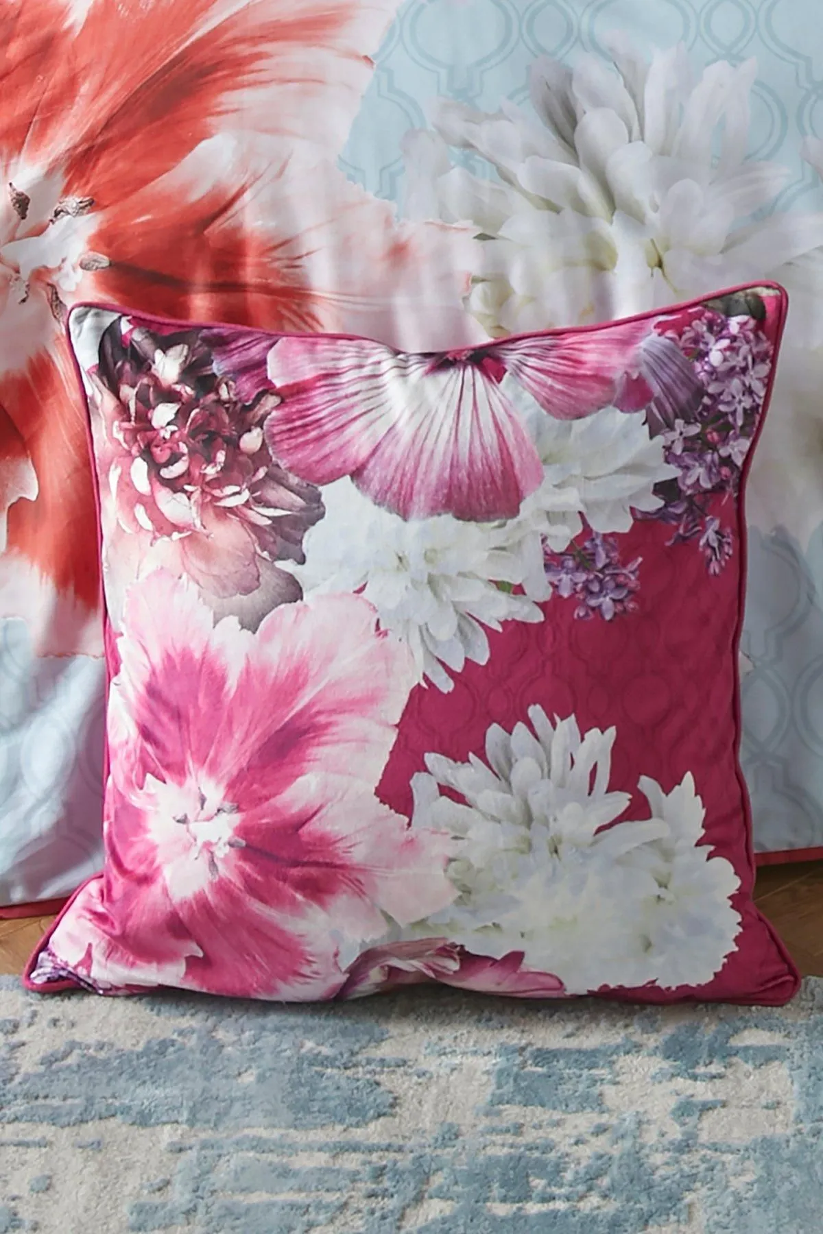 Laurence Llewelyn-Bowen 'Mayfair Lady' Velvet Filled Cushion in Pink 2