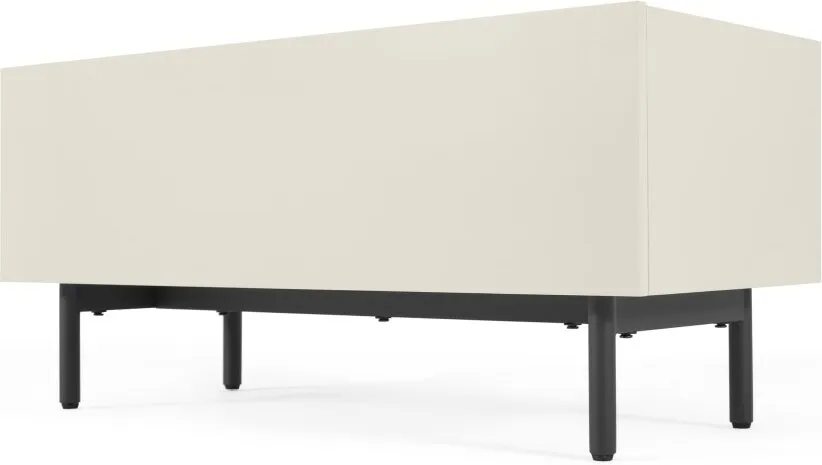 MADE ESSENTIALS Mino Media Unit, Oak and Ivory White